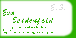 eva seidenfeld business card